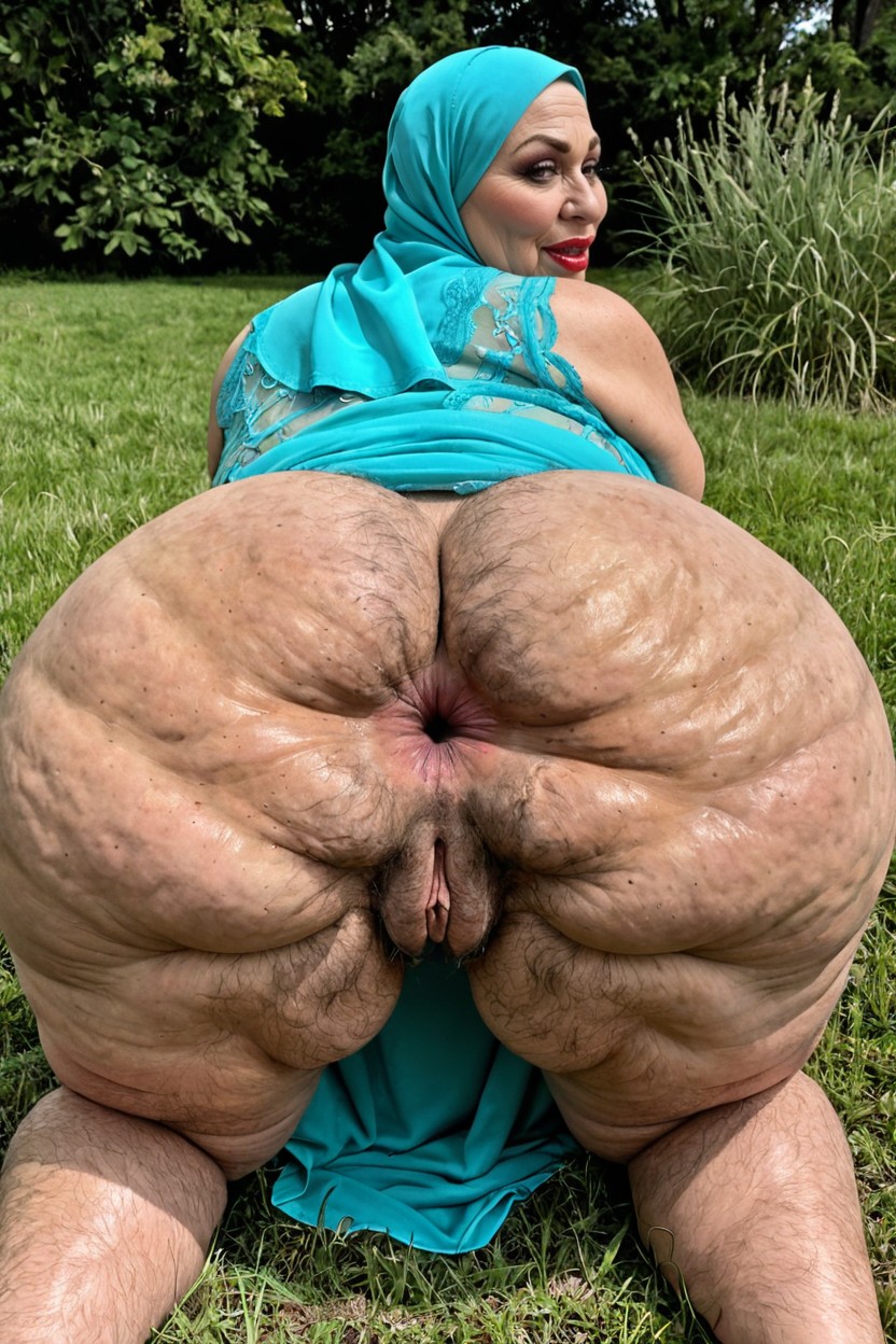 Asshole, Eyebrows, Large Noses BBW AI Porn