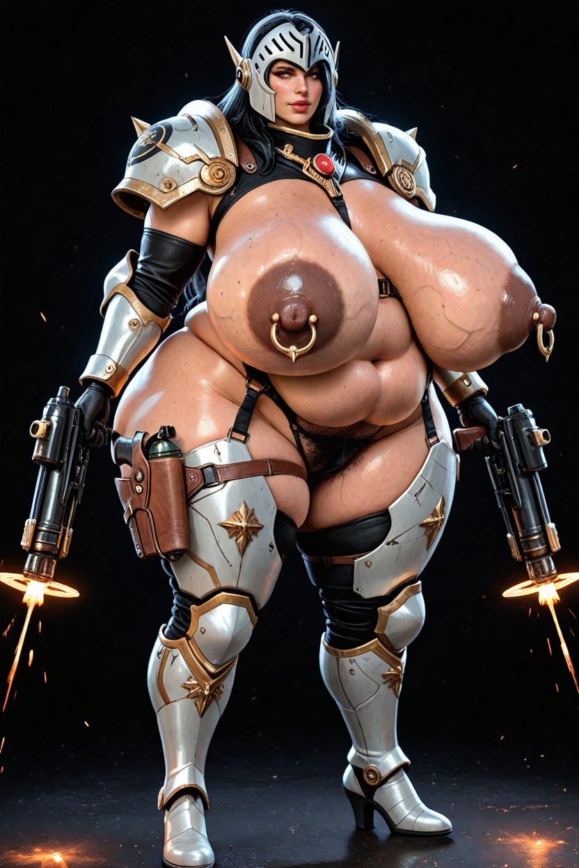 Incendiary Grenade Harness, Fat, Hyper Pubic Hair BBW AI Porn
