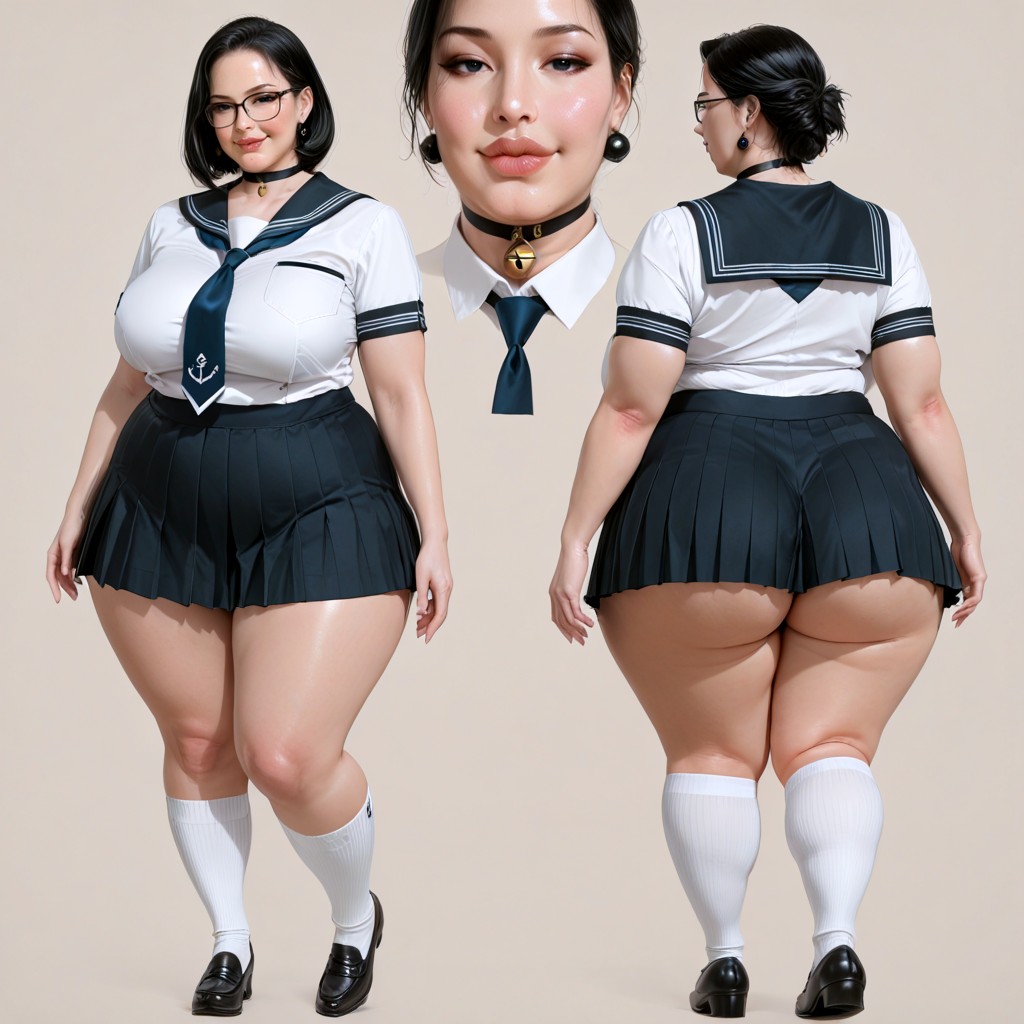 Multiple Views, Front View, Rear View BBW AI Porn