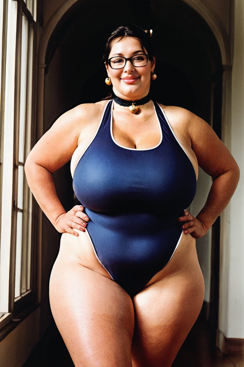 Schoolswimsuit, Quiet Research Facility, Hyper Obesity BBW AI Porn