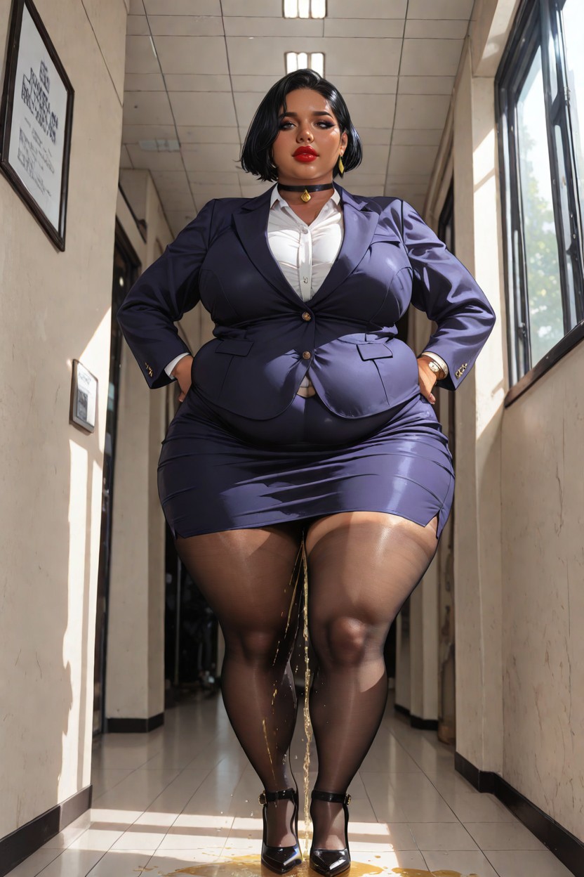 Fully Clothed, Smokey Eyes, Natural Sunlight BBW AI Porn