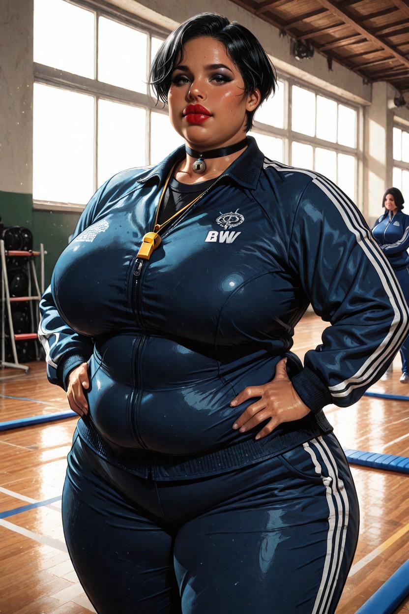 Heavy Large Build, High Rafters, Intimidating BBW AI Porn