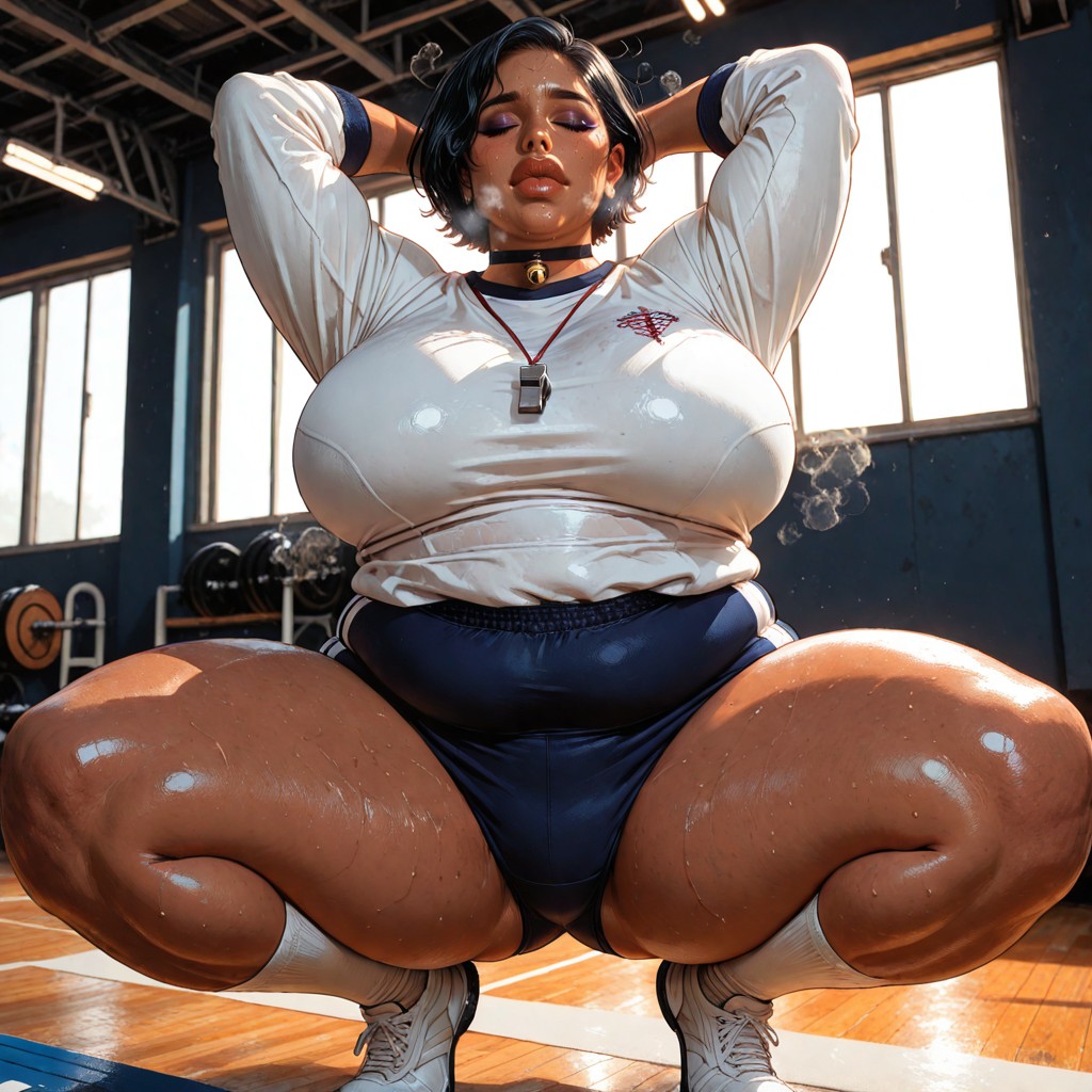 Whistle Hanging Around The Neck, Evening Peace, Fading Light BBW AI Porn