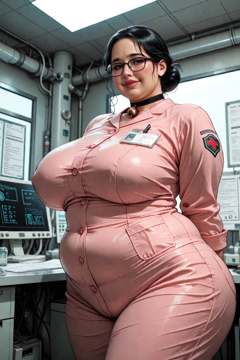 Reassuring Presence, Black Hair, Clean Medical Office Porno BBW IA