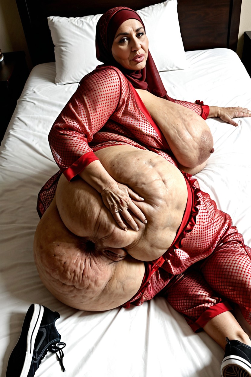 Long Breast, Showing Pussy, Dress With Hole In Ass BBW AI Porn