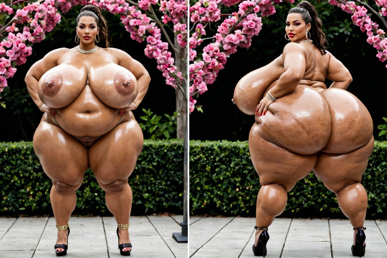 Colossal Breast, Hyper Hips, Full Body View BBW AI Porn