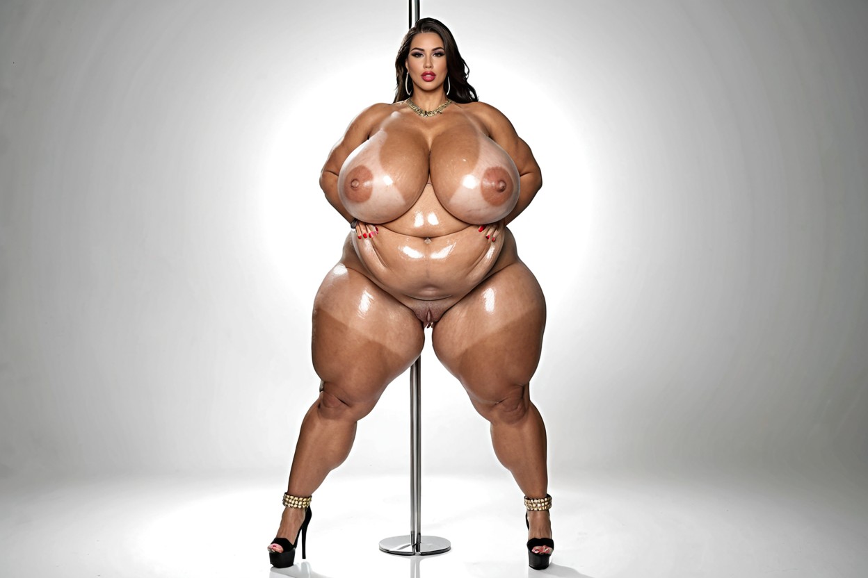 Wide Hips, Erect Nipples, Pear-shaped Body BBW AI Porn