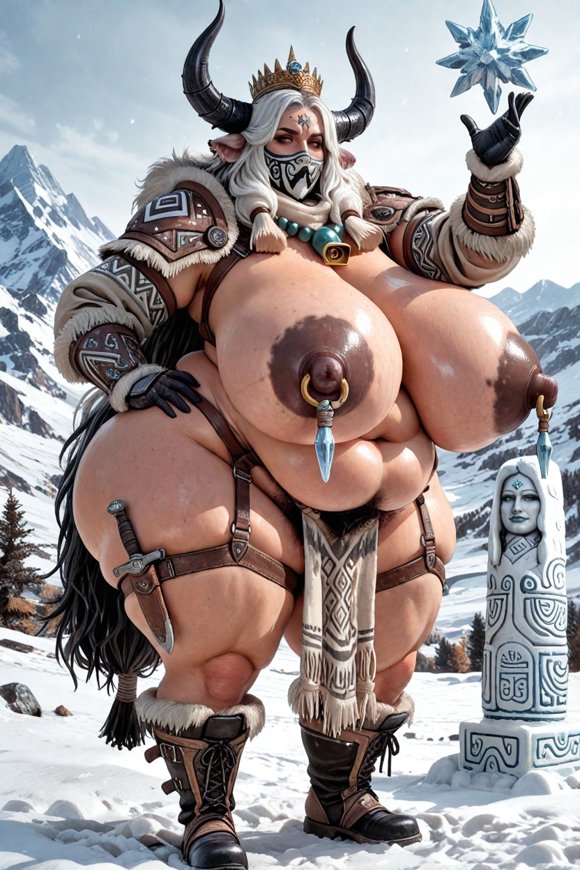 Gigantic Breasts, Full Body, Extremely Heavy Droopy Breasts BBW AI Porn