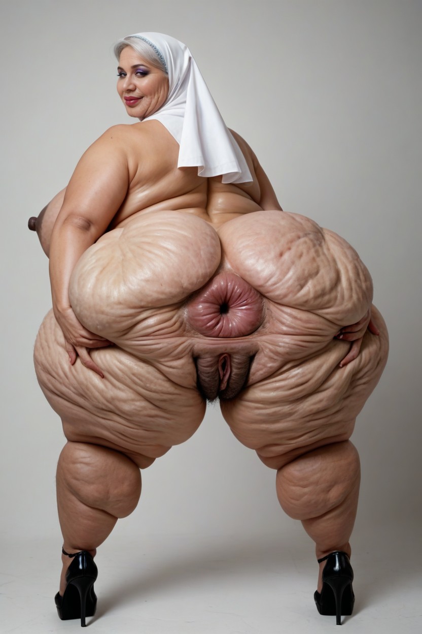 Wide Hips, Hyper, Anus Completely Open BBW AI Porn