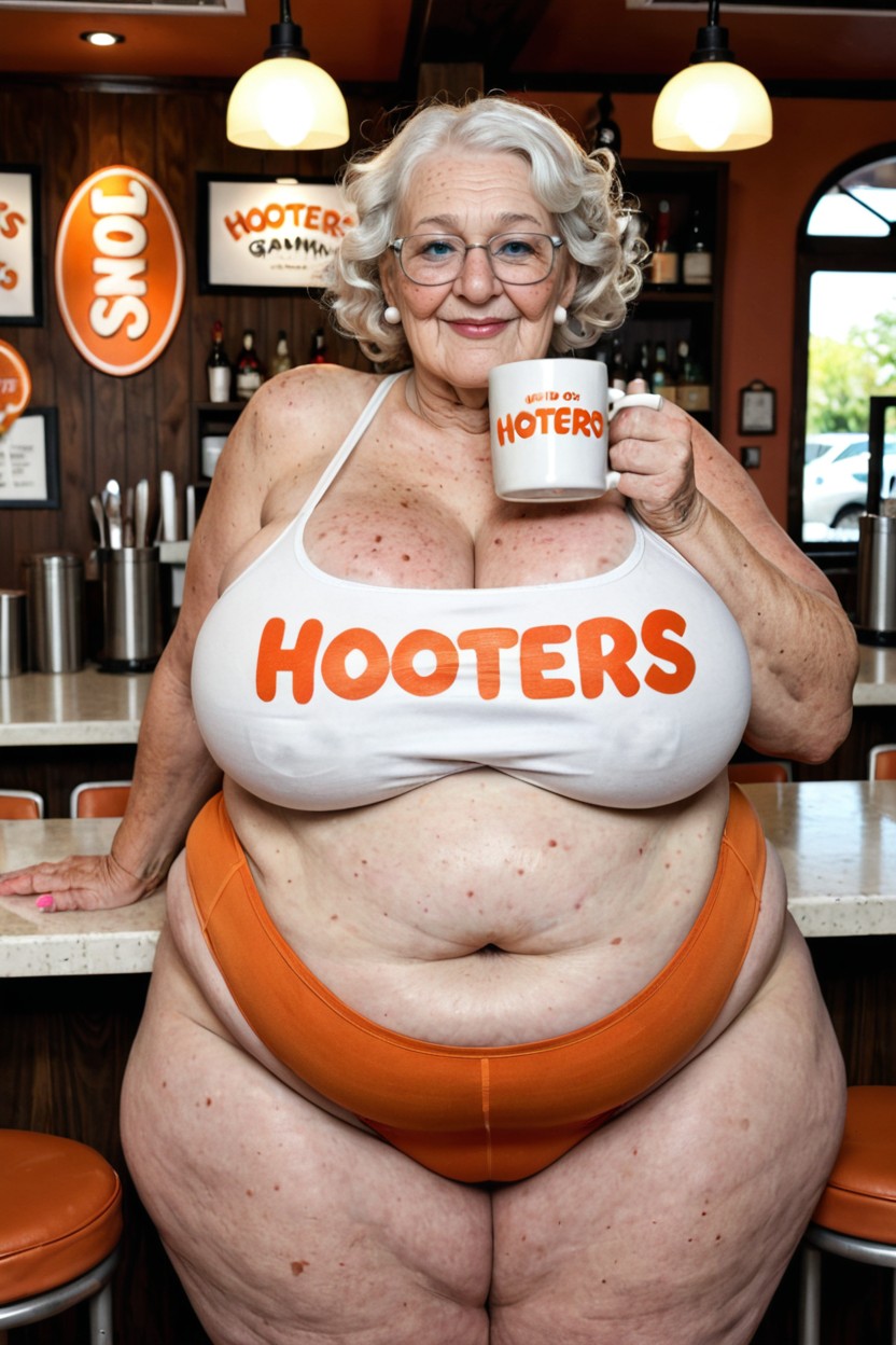 Hyper Obese Face, Doughy, Colossal Breasts BBW AI Porn