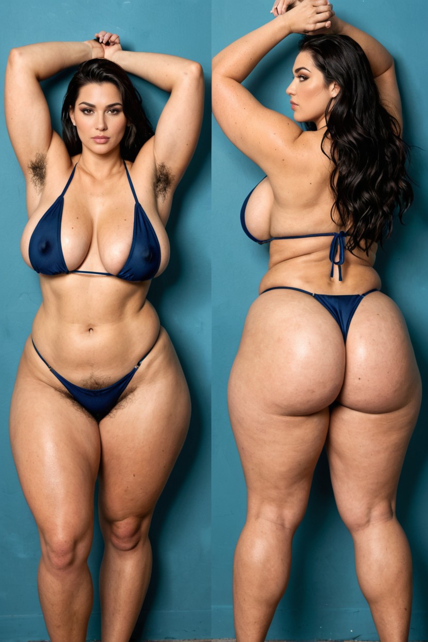 Wide Angle, Fit Upper Body, Side View BBW AI Porn