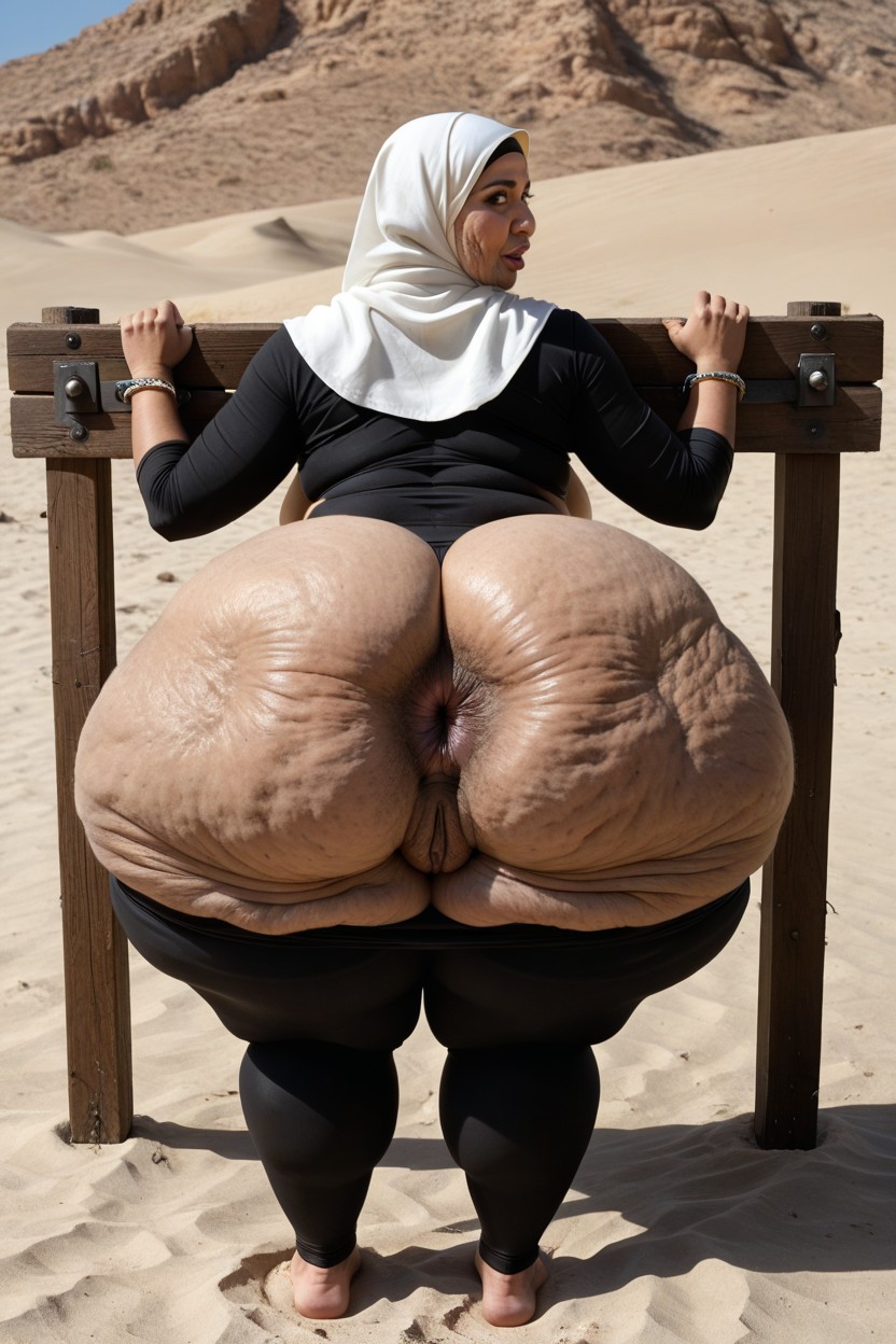 Bending Over, Old Face, Fatty Belly BBW AI Porn