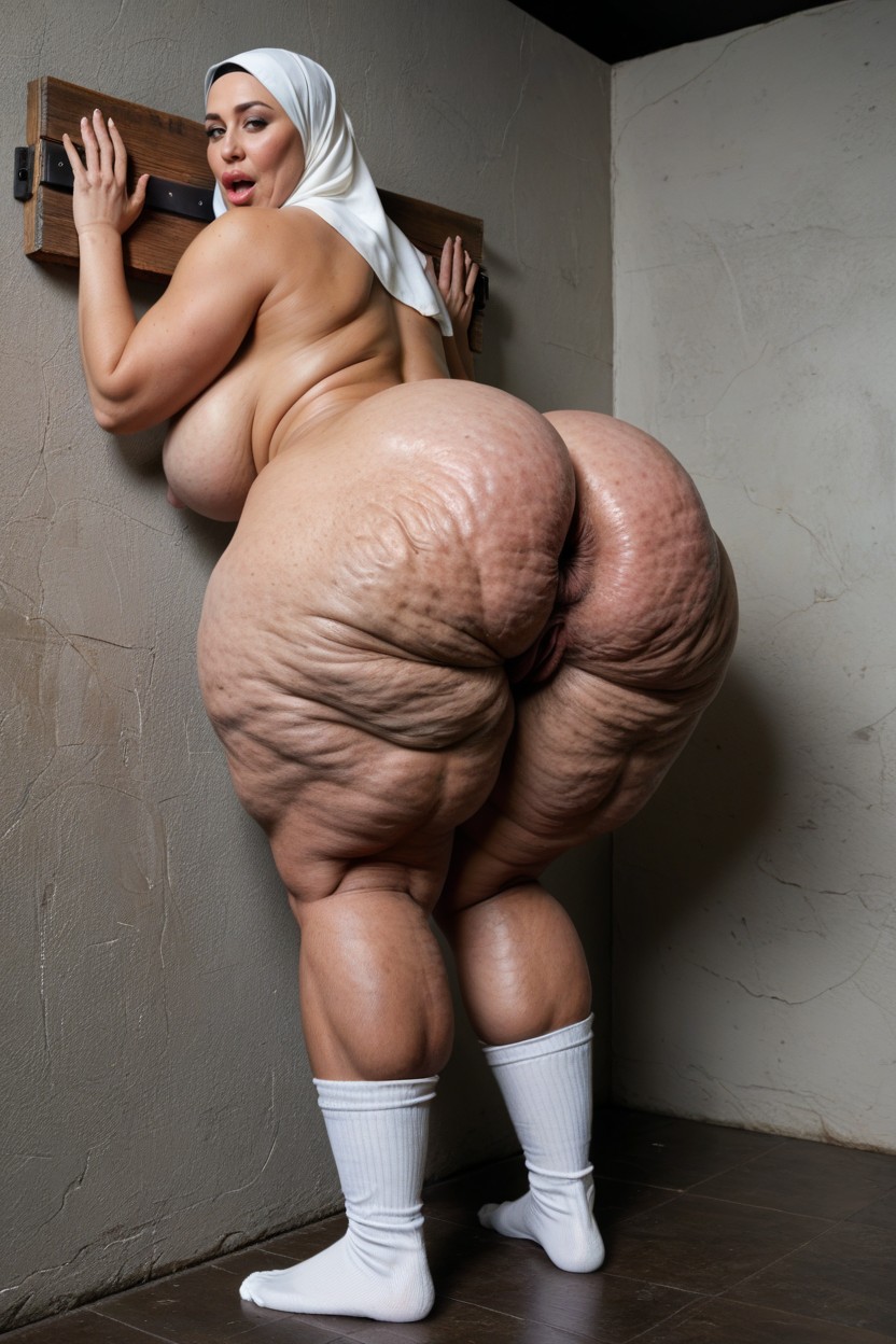 Smooth Cellulite Skin, Full Body, Hourglass Figure BBW AI Porn