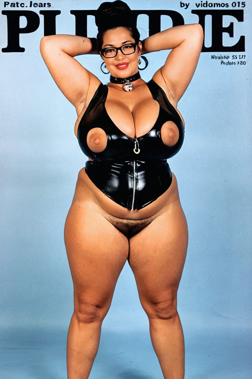 Plain Backdrop, Sharp Focus, Confident Smile BBW AI Porn
