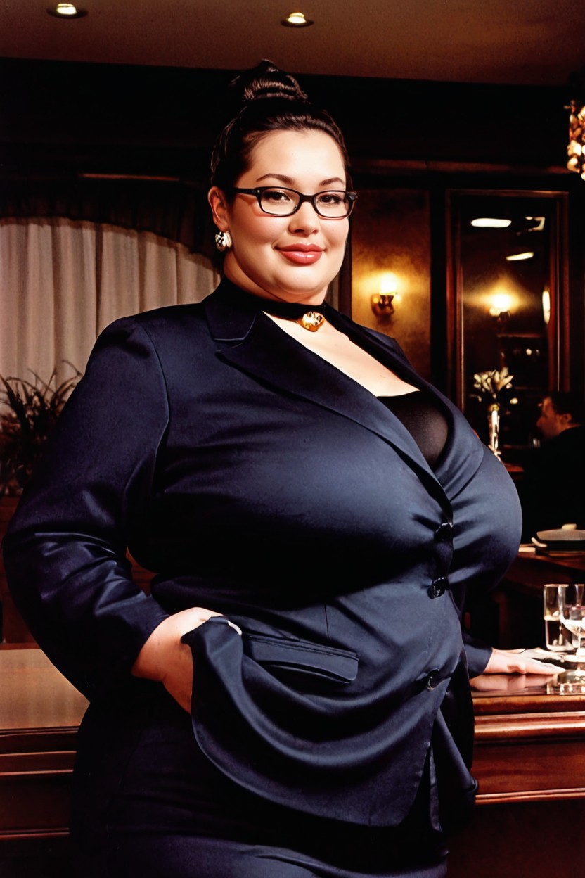 Orderly Seating, Quiet Setting, Sophisticated Look BBW AI 야짤