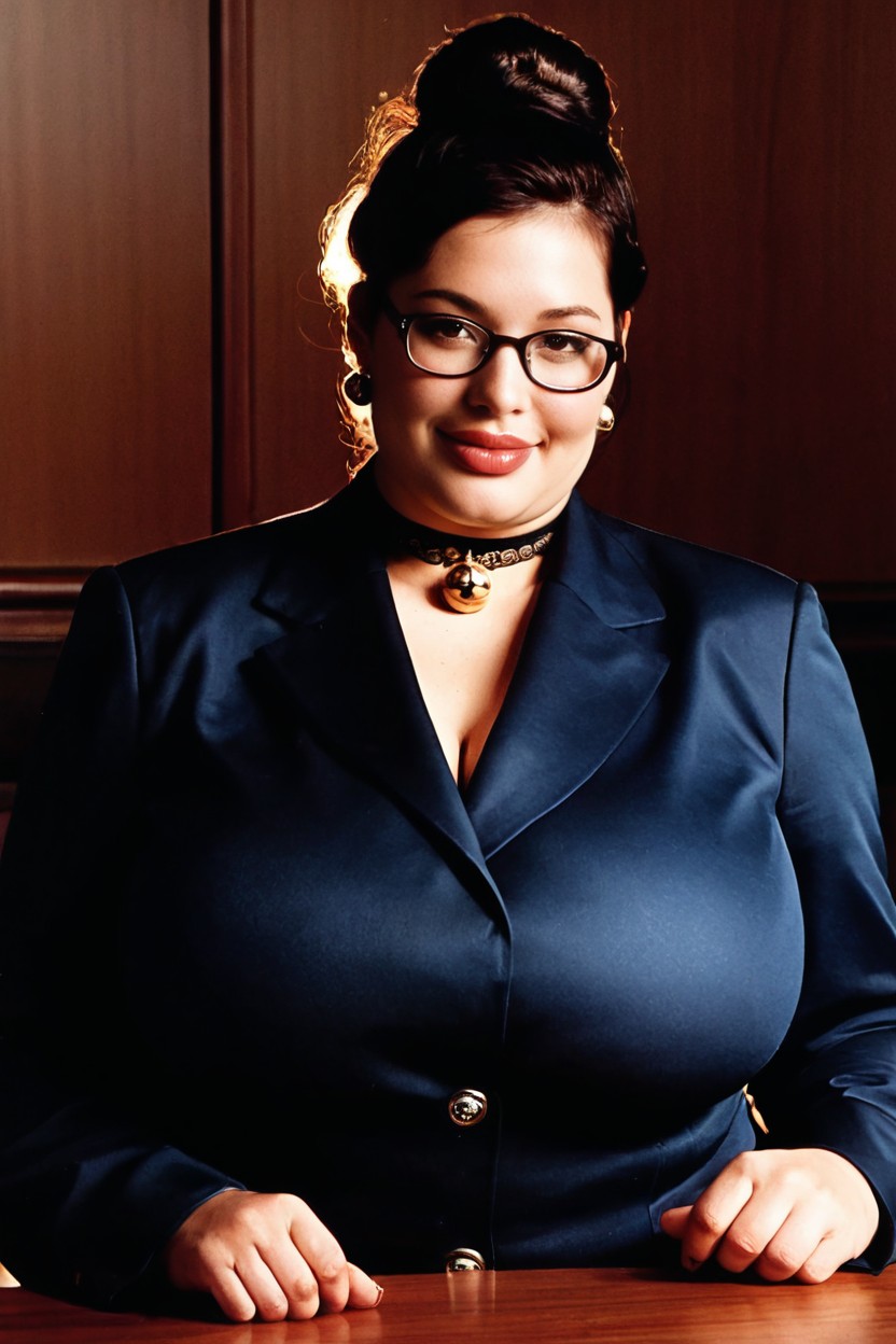 Bbw, Fully Clothed, Solemn Conference Hall BBW AI Porn