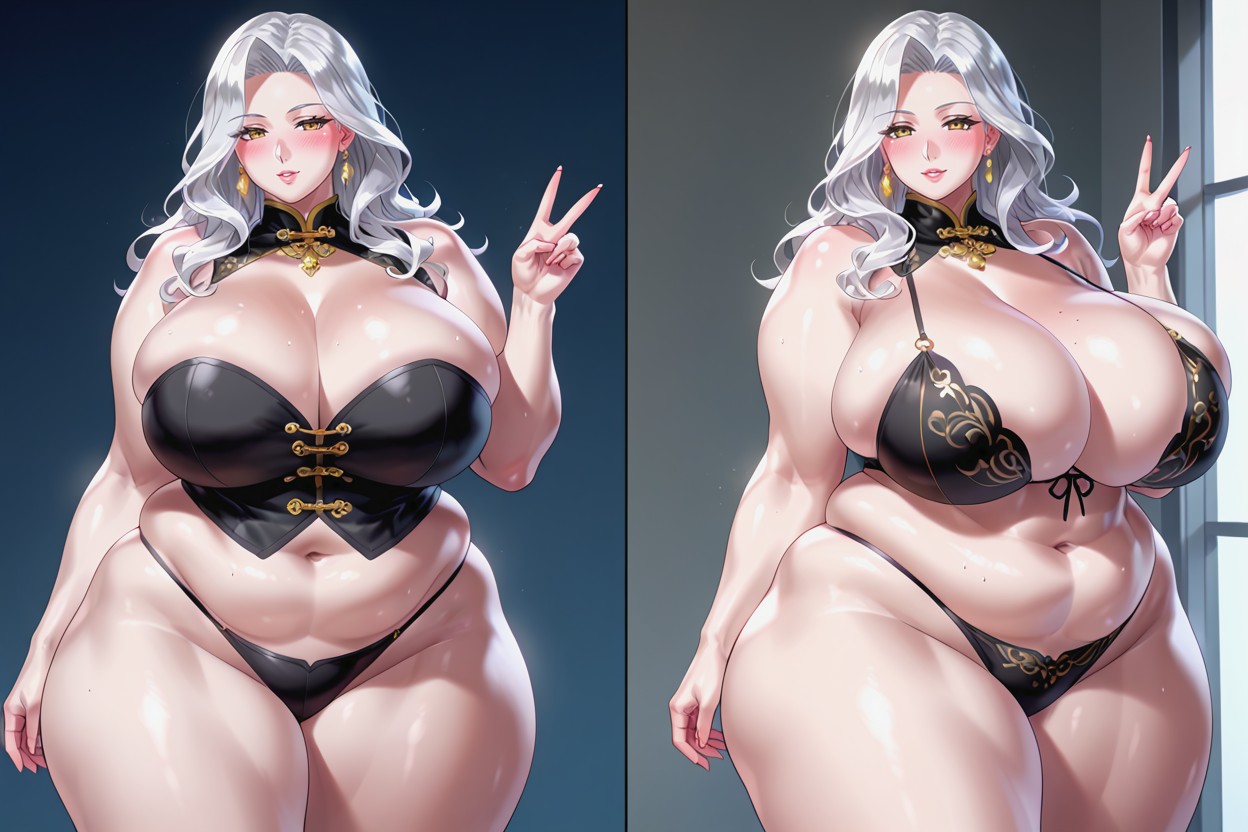 Extremely Large Ass, Loradrastic_mega_massive_thick_fat_ass_expansion, Standing Up Confidently BBW AI Porn