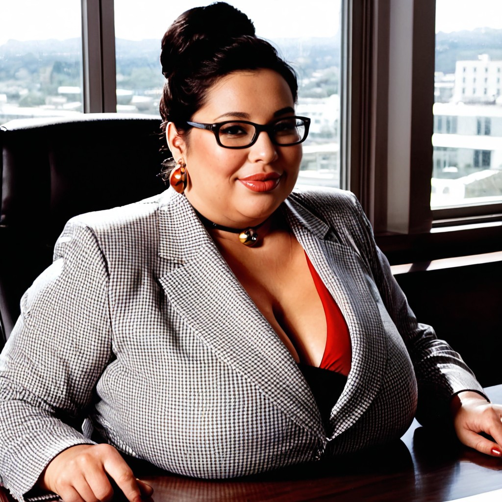 Conference Table, Calm Mood, Modern Office BBW AI Porn