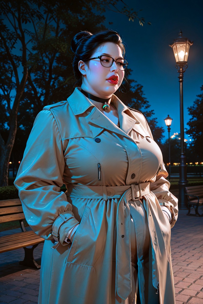 Both Hands In Pockets, Black Eyes, Soft Shadows Porno BBW IA