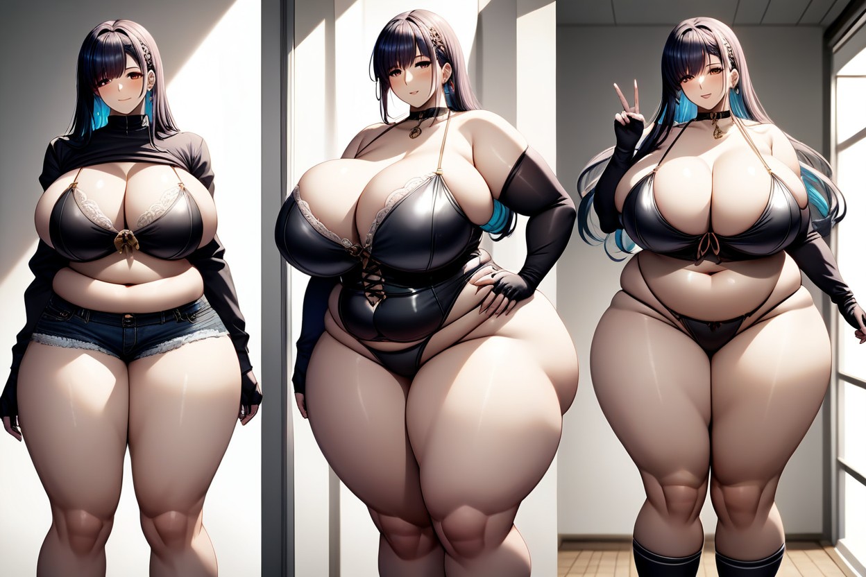 18+, Thick Thighs, Breast Expansion BBW AI Porn