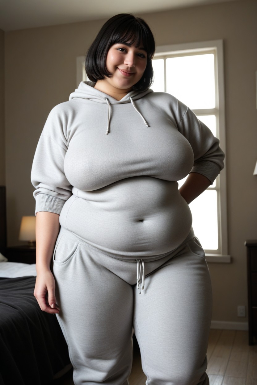Curvy Body Line, Healthy Obesity, Idol Face BBW AI Porn