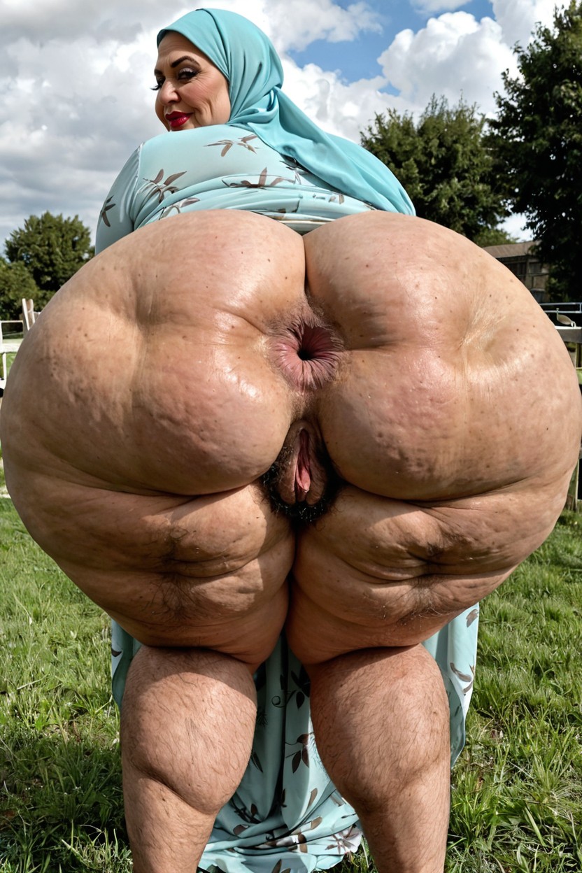 Same Race, Form Fitting Clothes, Wrinkles BBW AI Porn