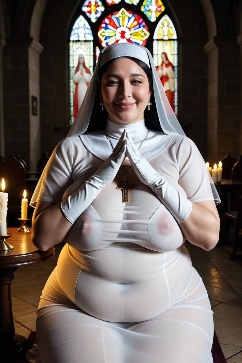 Divine, Open Eyes, Standing BBW AI Porn