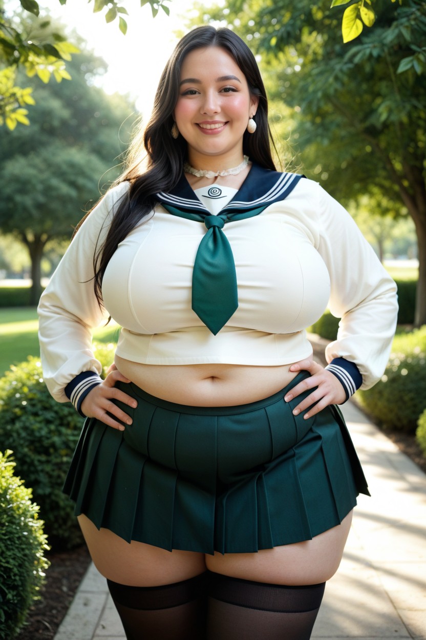 Clothed Natural Saggy Large Breasts, 18+, Japanese BBW AI Porn