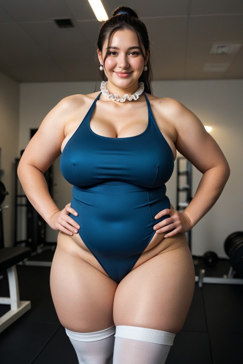 College Gymnasium, Idol Face, Lovely BBW AI Porn