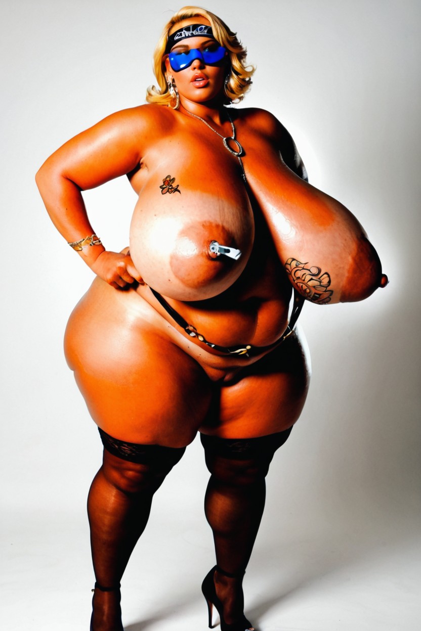 Puffy Nipples, Puffy Nipples, Exaggerated Ass BBW AI Porn