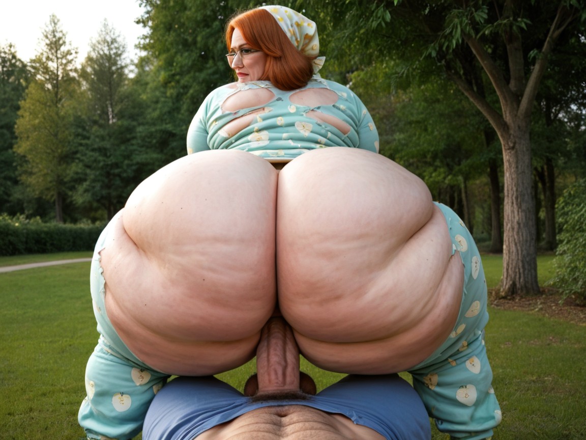 Oversized Wide Mega Ass, Bright Lighting, Gigantic Giant Mega Ass BBW AI Porn