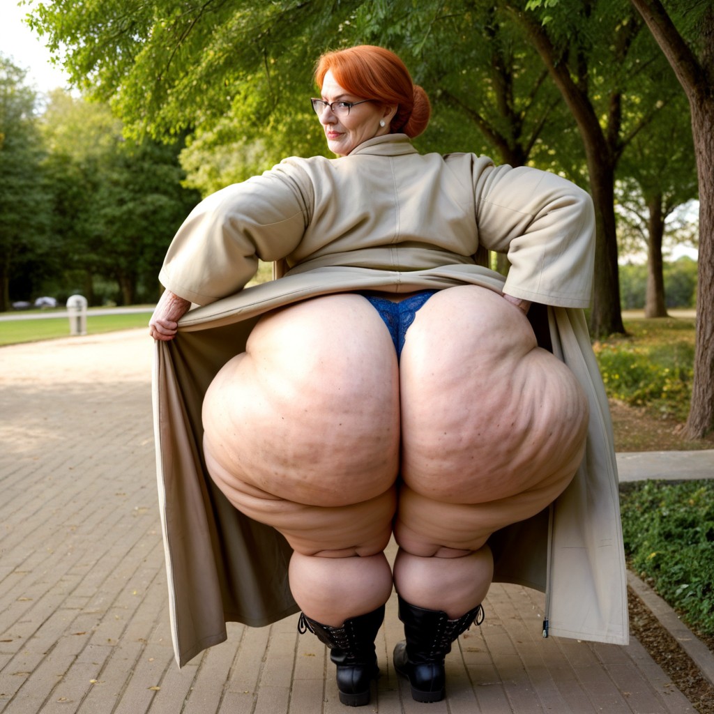 Debout, Corps Entier, Oversized Ass Porno IA BBW