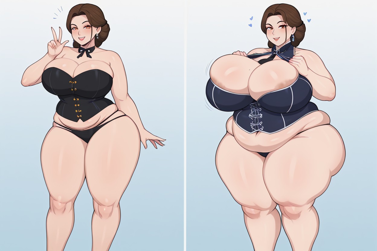 Weight Gain, Breast Expansion, Loradrastic_mega_massive_thick_fat_ass_expansion BBW AI Porn