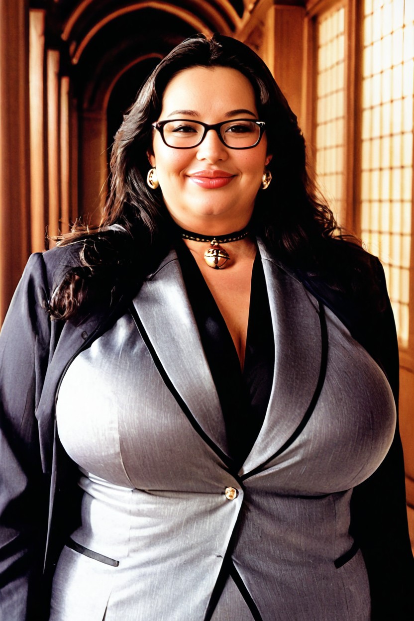 Hyper Fat, Black Eyes, Historic Architecture BBW AI Porn