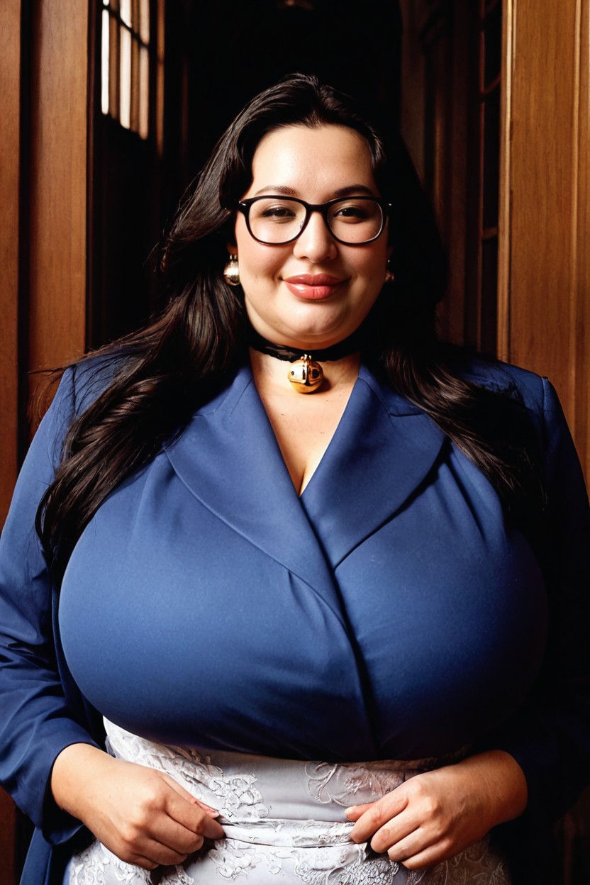 Front View, Double Chin, Hyper Fat BBW AI Porn