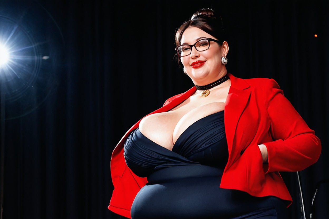 Calm Intellectual, Lecture Event, Model BBW AI Porn