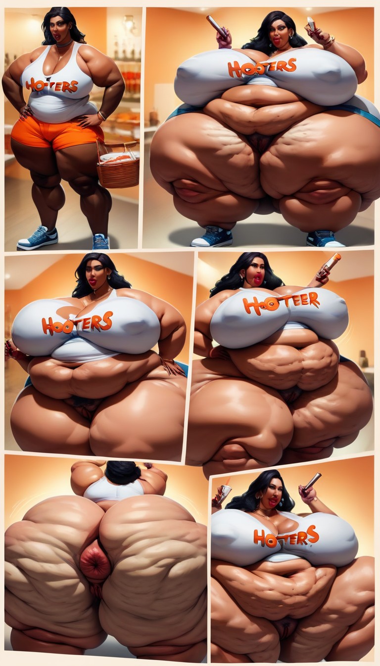 Hyper Massive Hips, Massive Hip Expansion, Huge Puffy Pussy BBW AI Porn