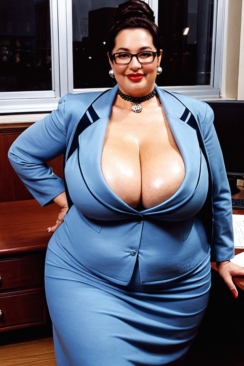 Solo, Thick Full Lips, Confident Smile BBW AI Porn