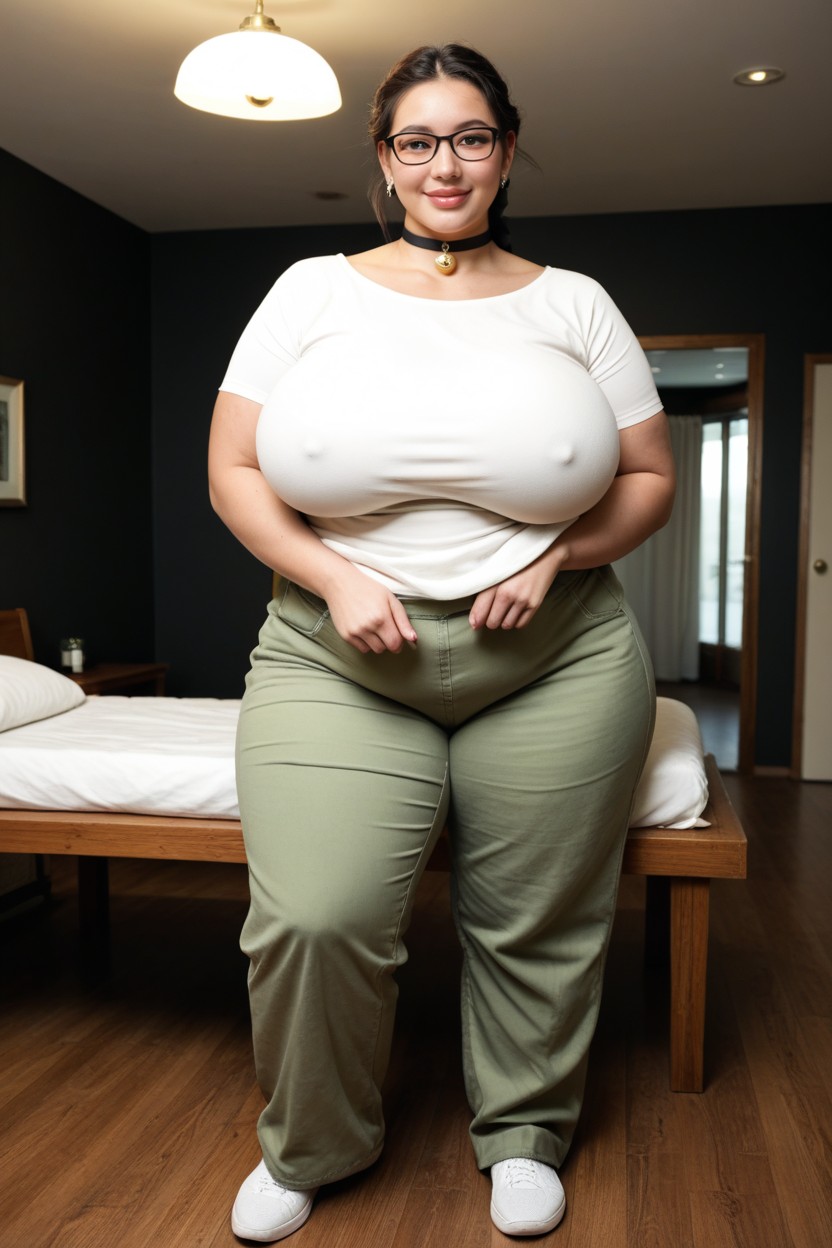 Tranquil Healing Space, Gentle Sunbeams, Round Plump Face BBW AI Porn