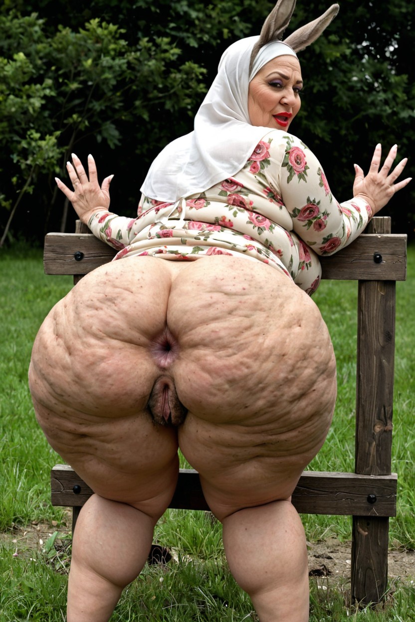 Stranding, Looking At Viewer, Horny BBW AI Porn