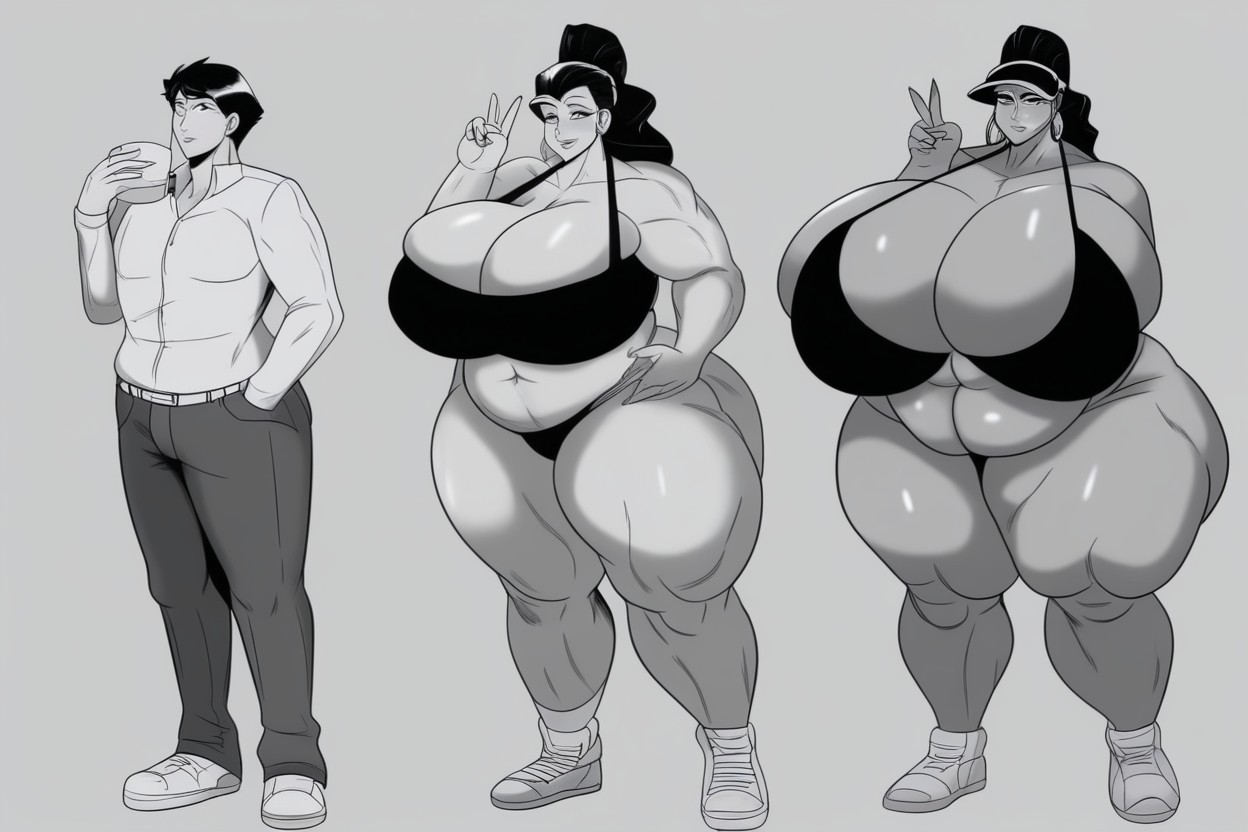 Extremely Large Ass, Lorasignificant_drastic_enlarging_enormous_massive_weight_gain, Breast Growth BBW AI Porn