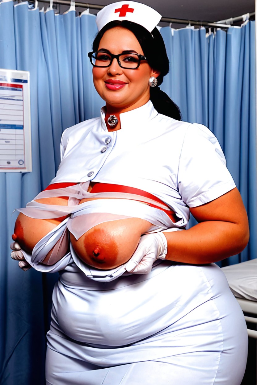 Choker With Bell, Comfortable Space, Mischievous Smile BBW AI Porn