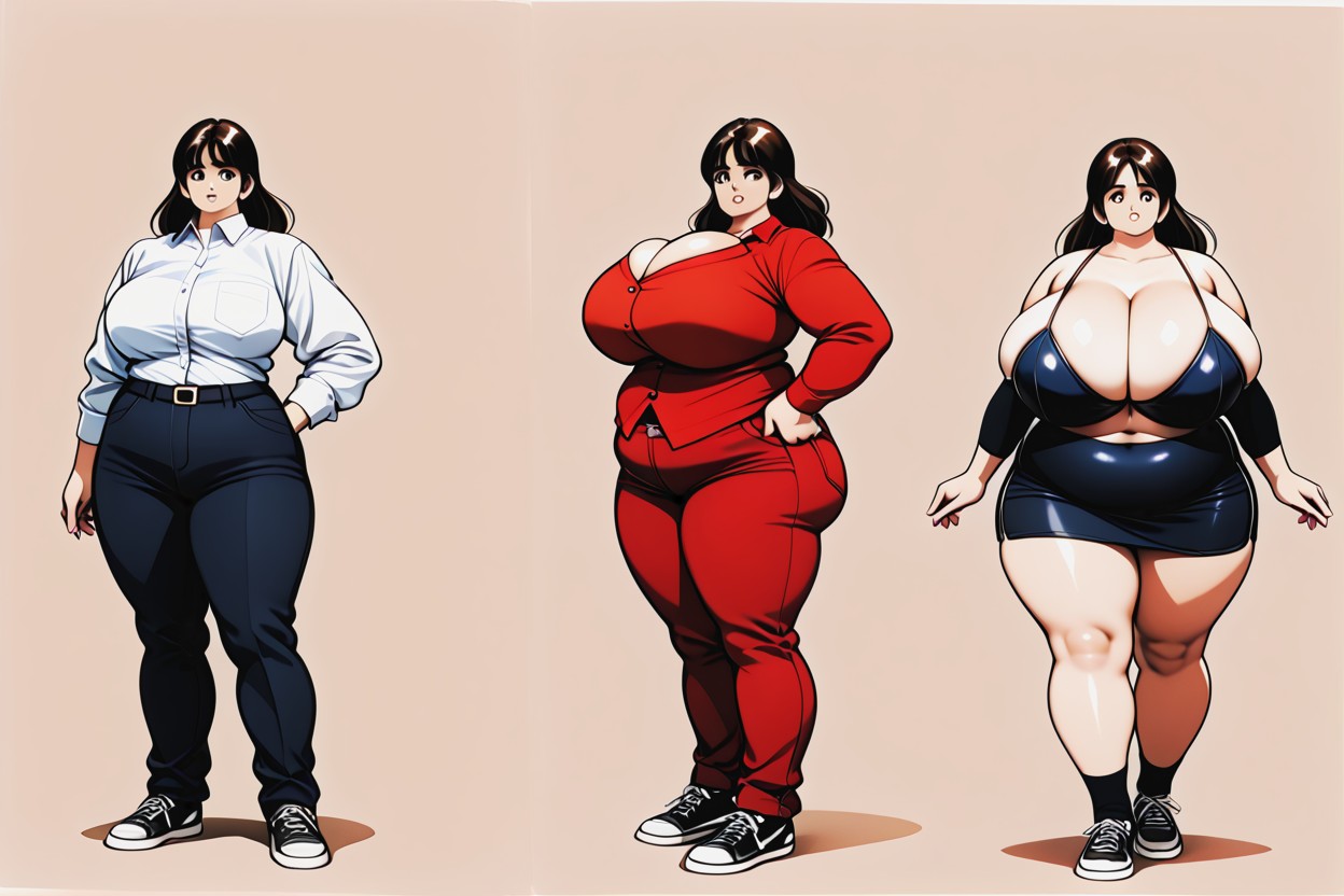 18+, Thick, Lorathe_most_significant_drastic_before-and-after_comparison_of_growth_more_voluptuous BBW AI Porn