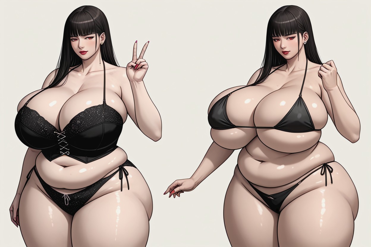 Extremely Large Ass, Breast Expansion, Standing Up Confidently Before-and-after Her Significant Drastic Giant Breasts Expansion And Massive Weight Gain BBW AI Porn