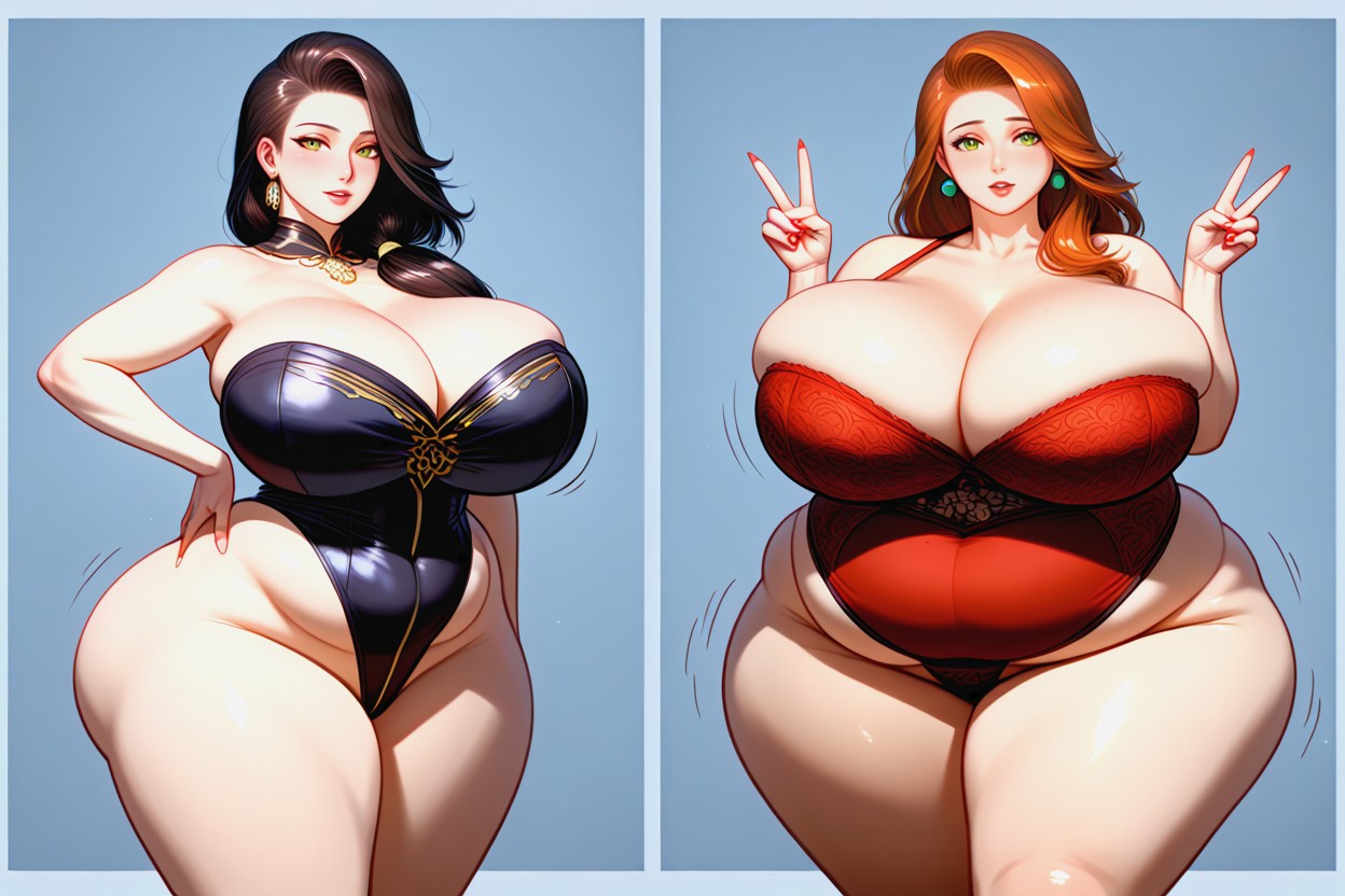 Perfect Hentai, Standing, Fat BBW AI Porn