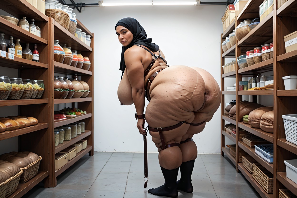 Hyper Morbid Obese Ass, African Ethnicity, Gaping Reddish Asshole Porno BBW IA