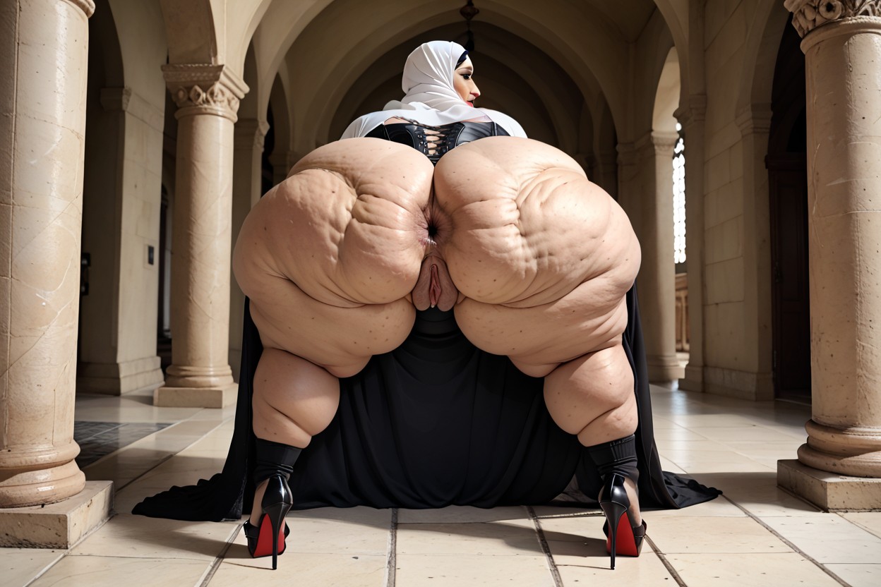 Prominent Ass, Chubby, Eyelashes BBW AI Porn