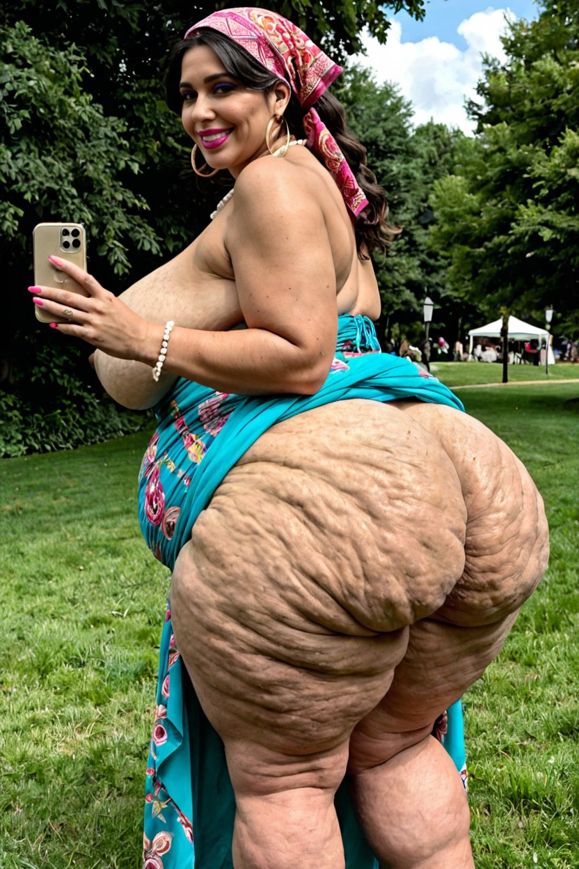 Huge Smile, Colossal Ass, Cellulite Breast BBW AI Porn