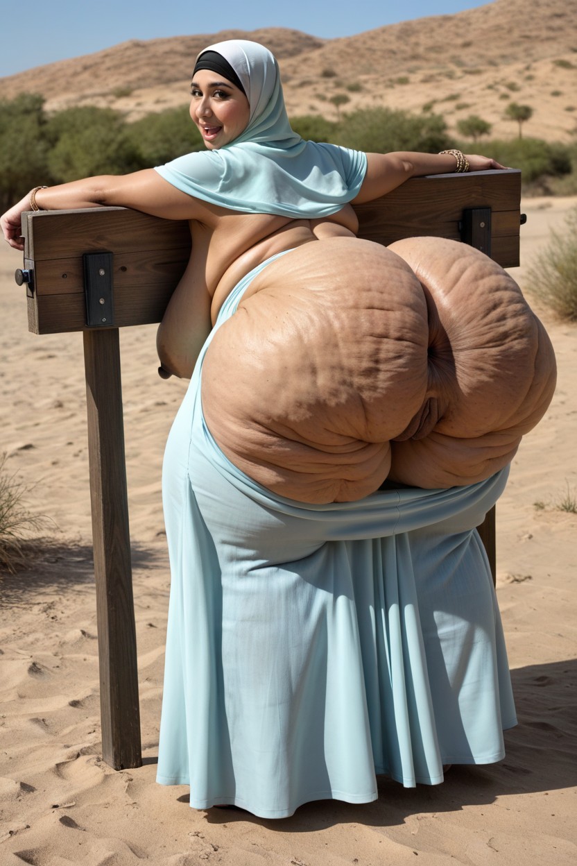 Colossal Ass, Bending Over, Obese Bubble Ass BBW AI Porn