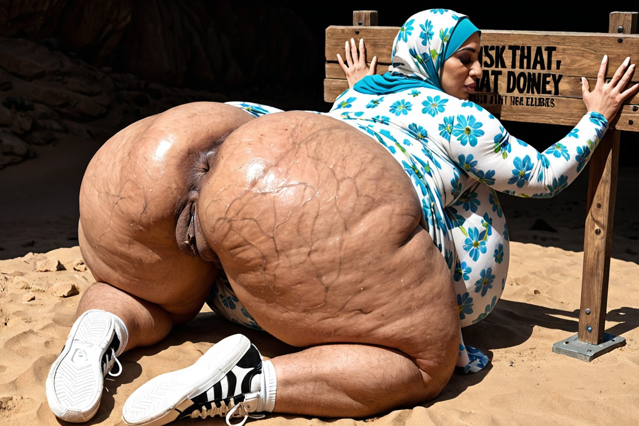 Extremely Hyper Fat Pussy, Looking At Viewer, Extremely Large Ass BBW AI Porn